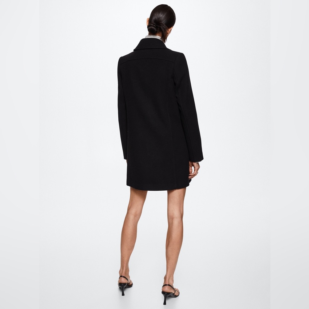 Mango Buttoned Wool Coat View 2